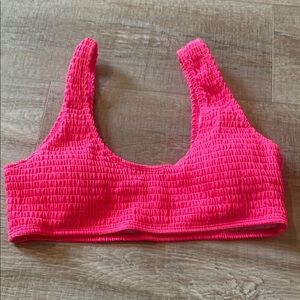 Vibrant Pink Textured Bikini Top